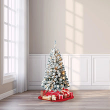 24inPre-LitCooperFlockedSpruceArtificialChristmasTreewith35ClearLEDLightsandStand_byHolidayTime1 - Brands For Less USA