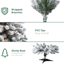 24inPre-LitCooperFlockedSpruceArtificialChristmasTreewith35ClearLEDLightsandStand_byHolidayTime2 - Brands For Less USA