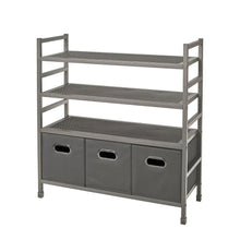neatfreak4-TierStackableMetalStorageRackwithFabricBins1 - Brands For Less USA