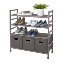 neatfreak4-TierStackableMetalStorageRackwithFabricBins4-_1 - Brands For Less USA